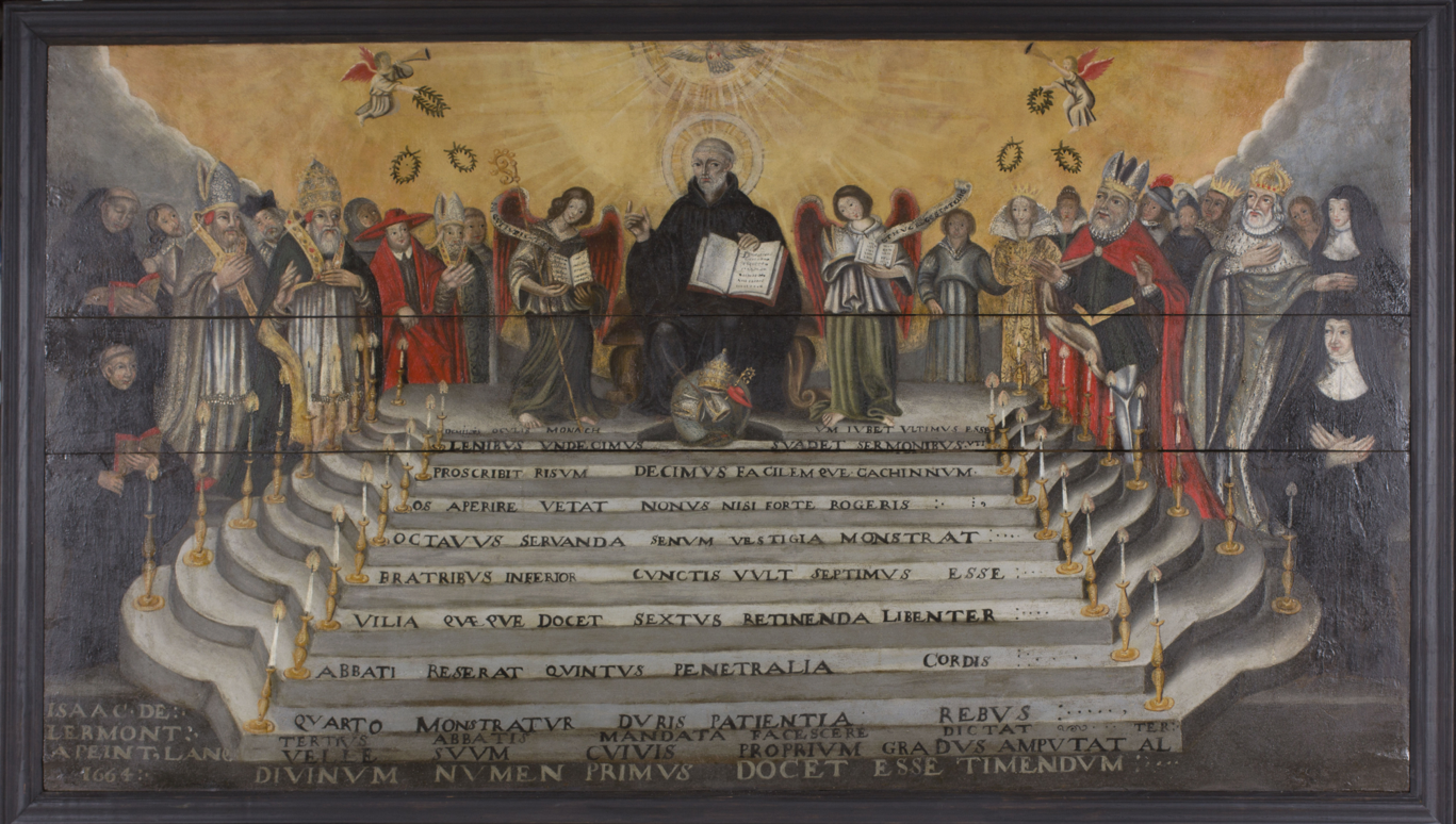 La règle de Saint Benoit, tableau d’Issac de Lormont, restaurée avec le concours de la Shaapt en 2019